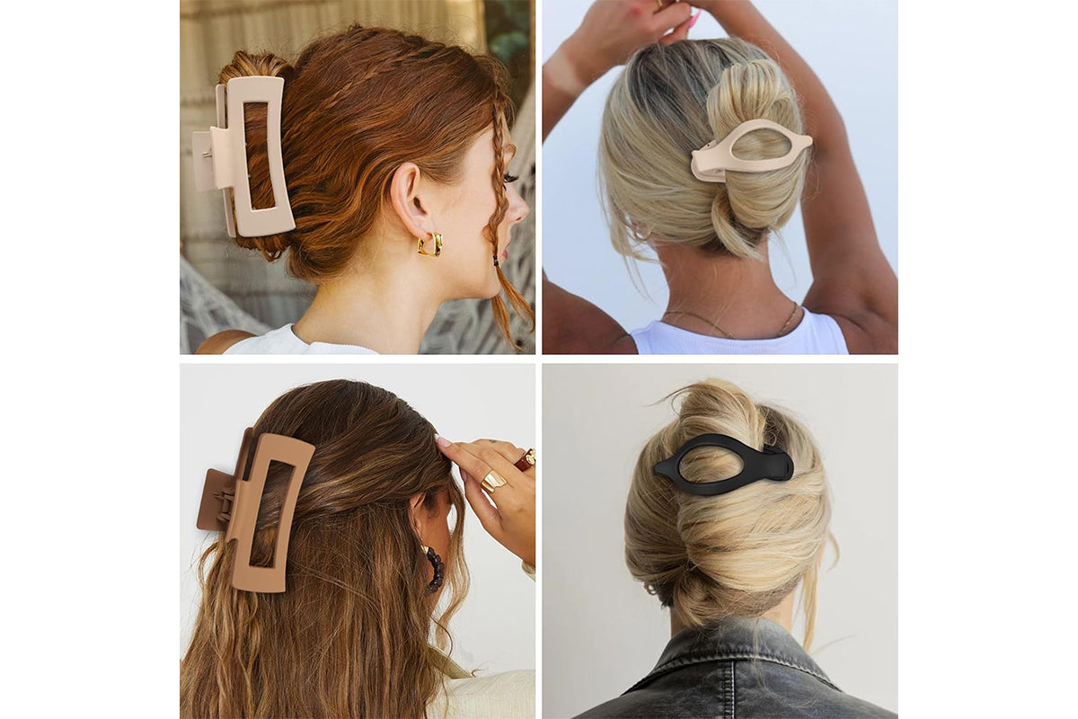 14Pcs Women Hair Clips Flat Claw Clips for Thick or Thin Hair