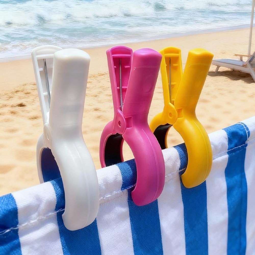 20Pcs Large Beach Towel Clips for Beach Chairs Towel Holder Beach Accessories