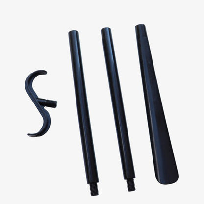 2-in-1 Shoe Horn & Dressing Aid Adjustable Shoe Horn for Easy Shoe Clothing Wear Black