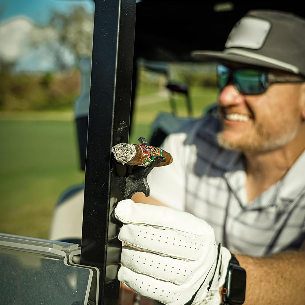 Golf Multi-Tool Cigar Holder for Golf Cart Cigar Clamp Beer Opner Ball Marker