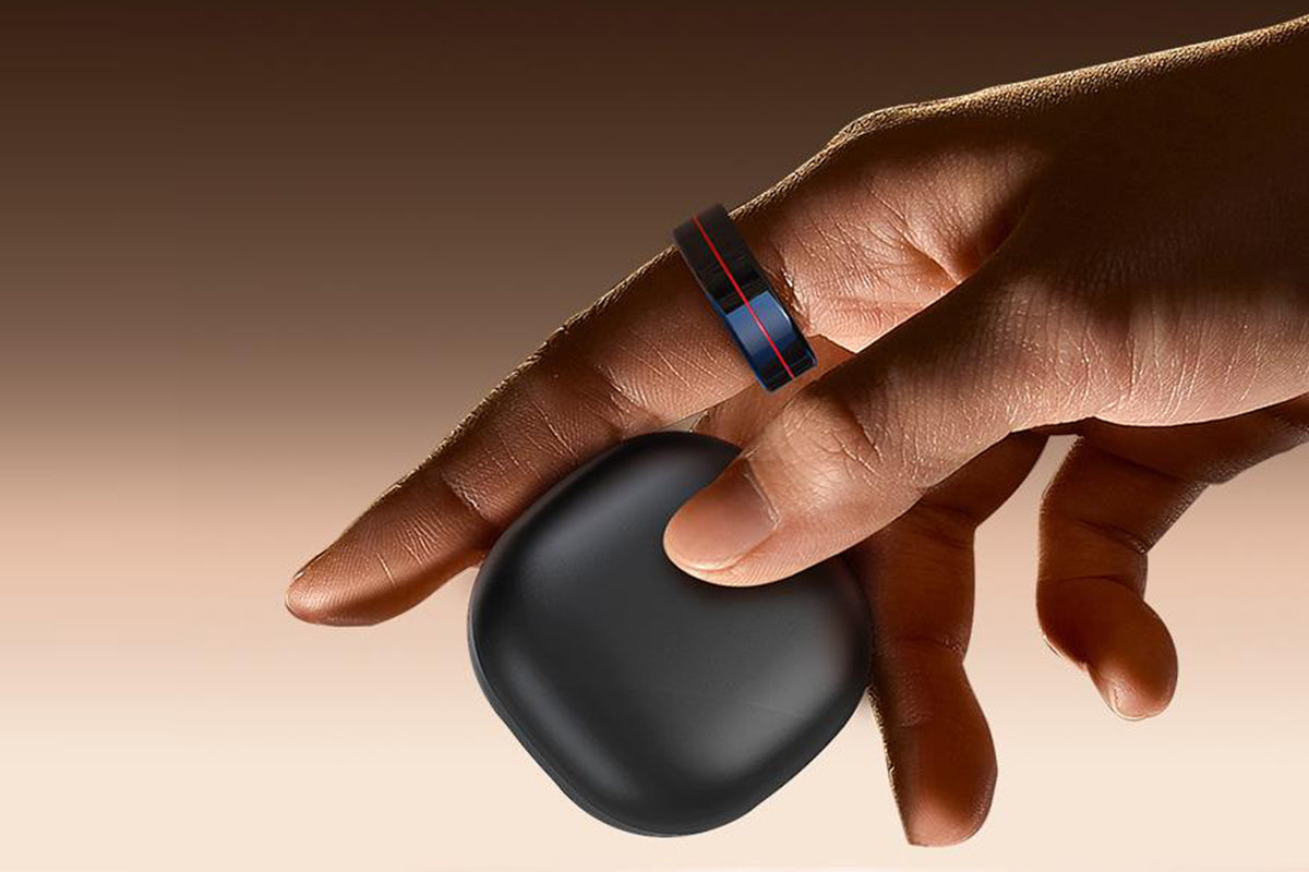 Smart Health Ring for Women Men Fitness Tracker with Heart Rate Sleep Monitoring -Black