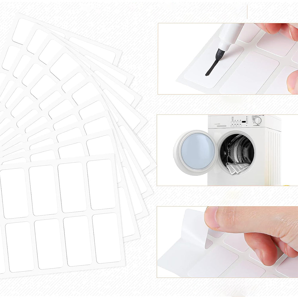 200 Piece Waterproof Self-Stick No Iron Clothing Labels