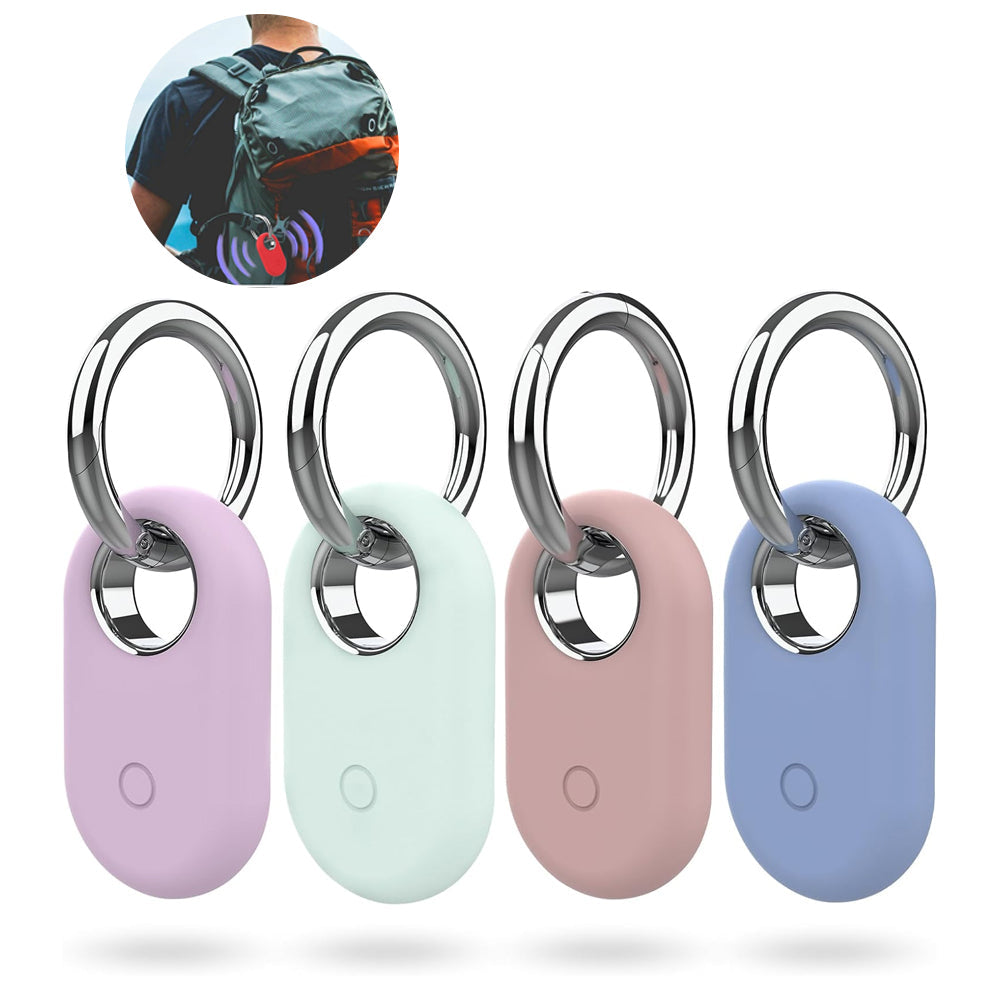 4Pcs Compatible with Samsung Galaxy SmartTag2 Silicone Case All-Round Protection Smarttag2 Holder with Keychain Style 3