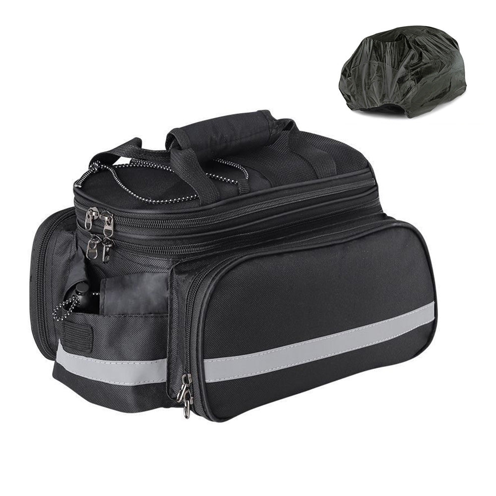 Bicycle Rear Seat Bag Expandable Bike Rack Bag Cycle Luggage Carrier Trunk Bag with Rain Cover
