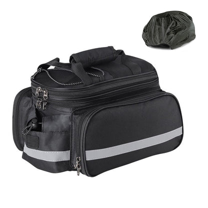Bicycle Rear Seat Bag Expandable Bike Rack Bag Cycle Luggage Carrier Trunk Bag with Rain Cover