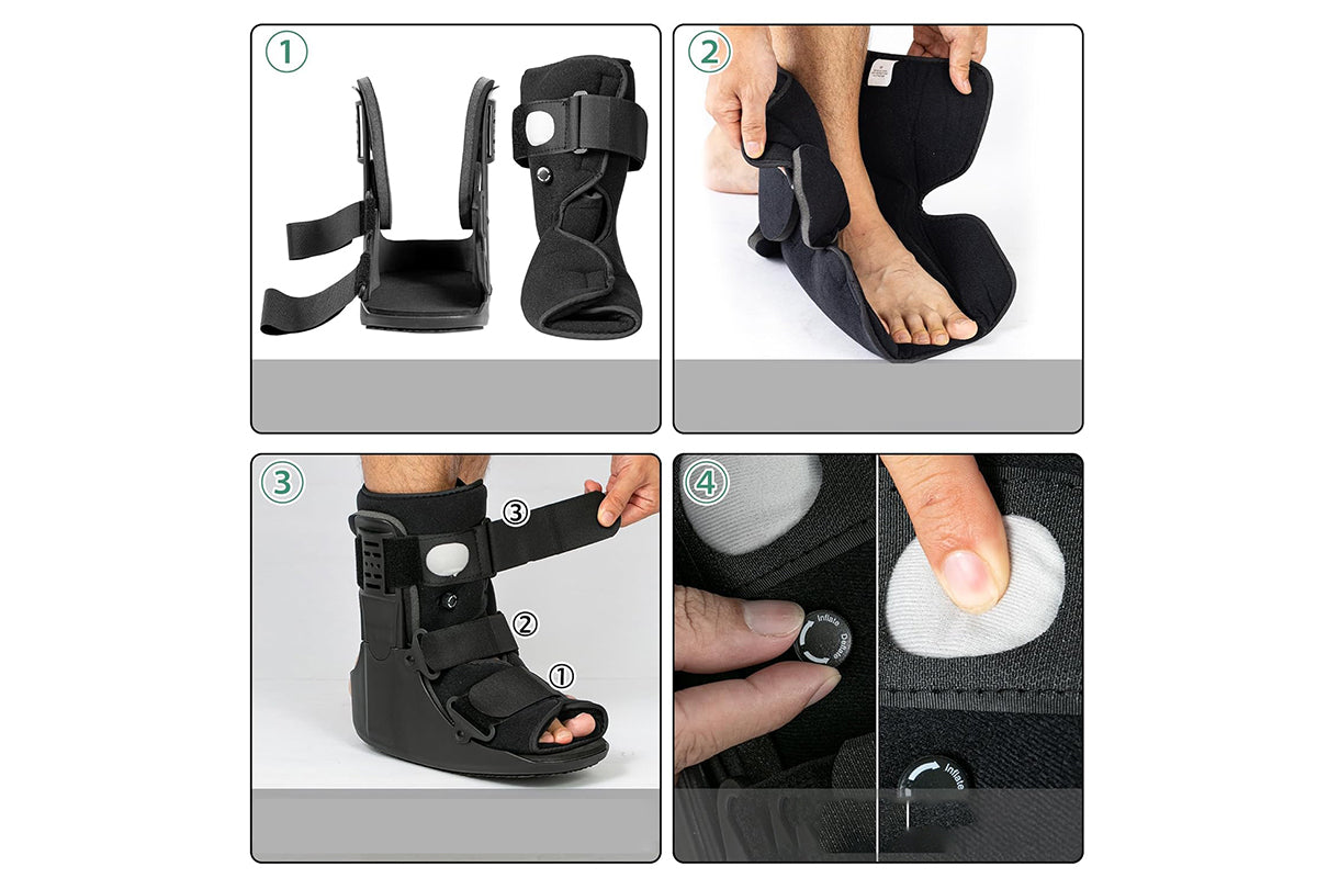Air Walking Boot Fracture Boot Walking Boot for Broken Foot Sprained Ankle-Short Walking Boot