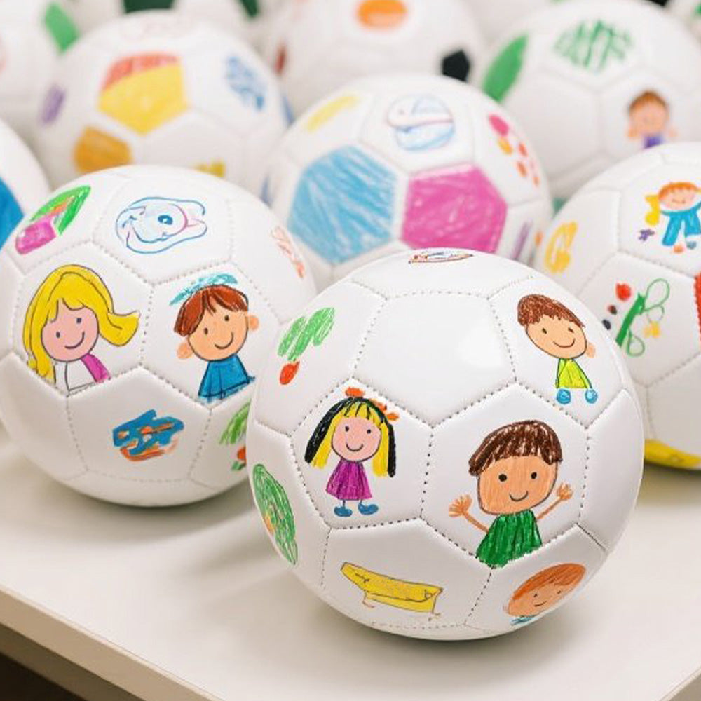 DIY Paintable White Soccer Ball Creative Sports Toy