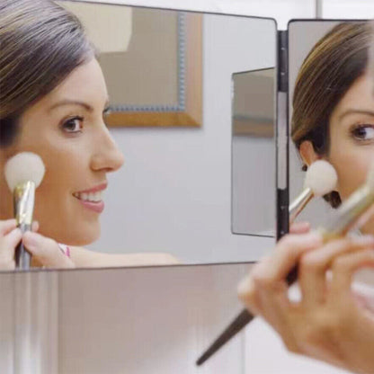 3 Way Barber Mirror Adjustable Trifold Self Hair Cutting Makeup Mirror