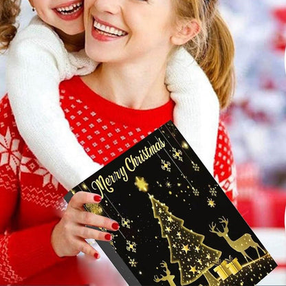 24 Days Jewerly Countdown to Christmas Calendar Xmas Necklace Earrings Bracelet Advent Calendar Surprise Box Style 1