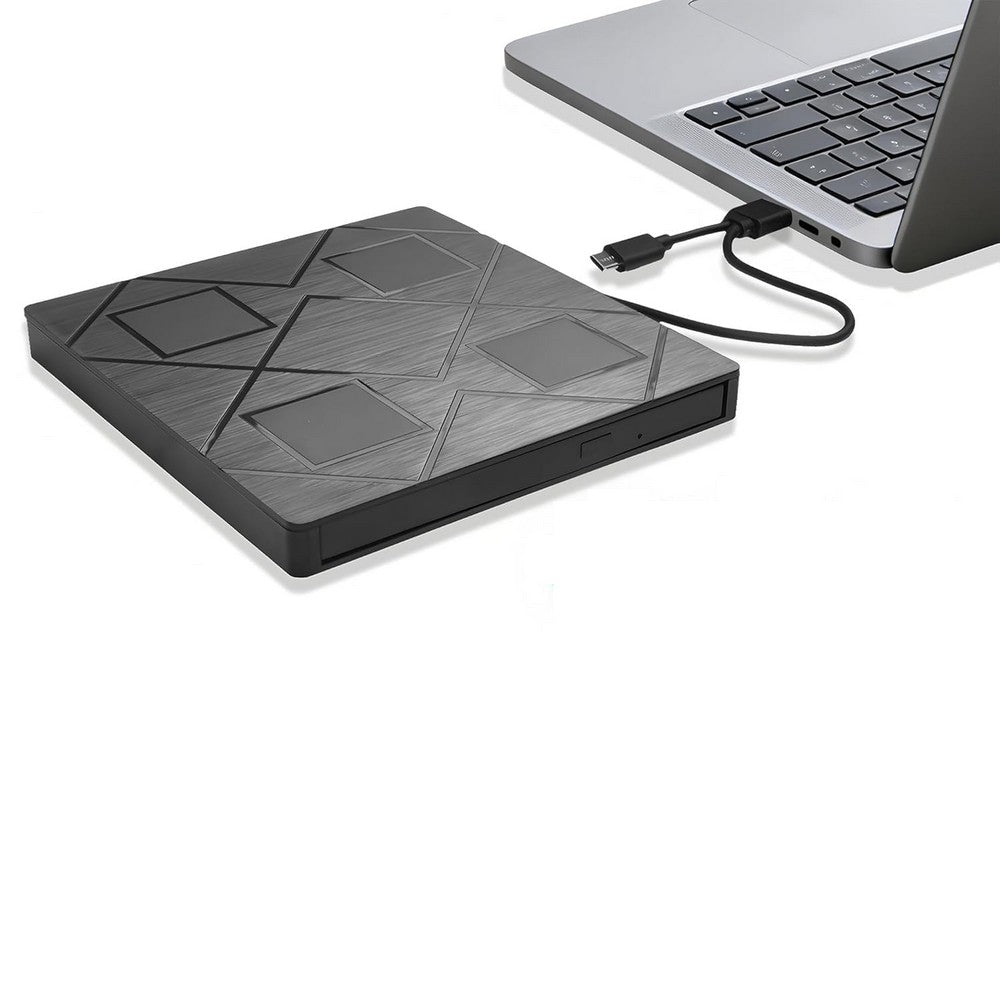 5-in-1 External CD/DVD Drive for Laptop CD/DvD Rw Burner with SD/TF Card Reader