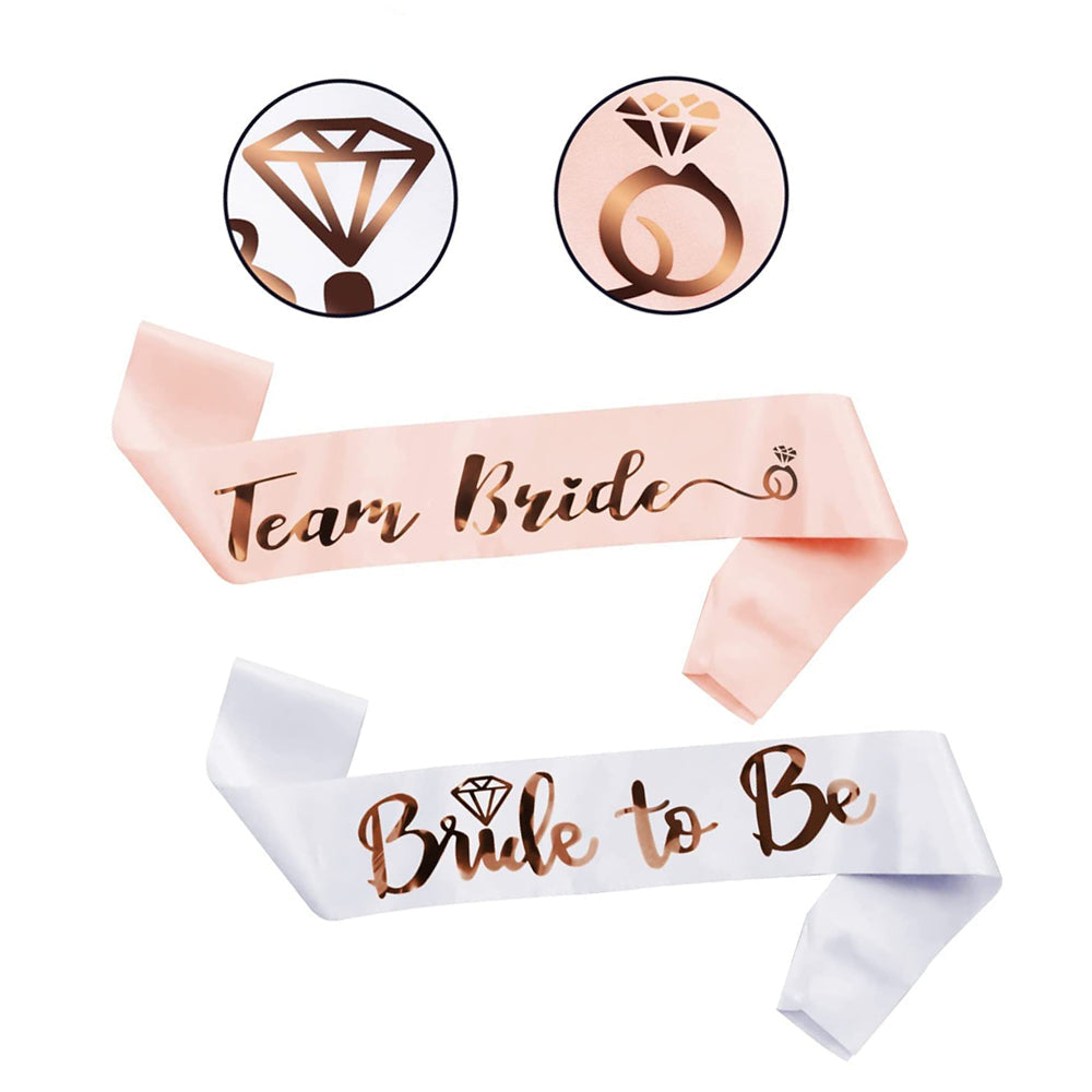 7Pcs Bride to Be Sash Set Team Bride Sash for Bridal Shower Bachelorette Parties
