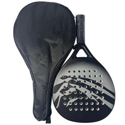 Carbon Fiber Paddle Tennis Racket with EVA Core & Carry Bag ââ‚?Beach/Court Gray
