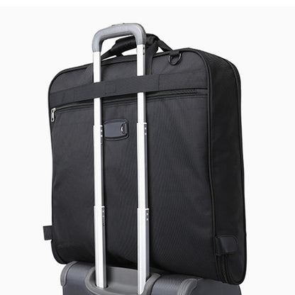 Foldable Garment Bag with Hanger and Shoulder Strap - Black