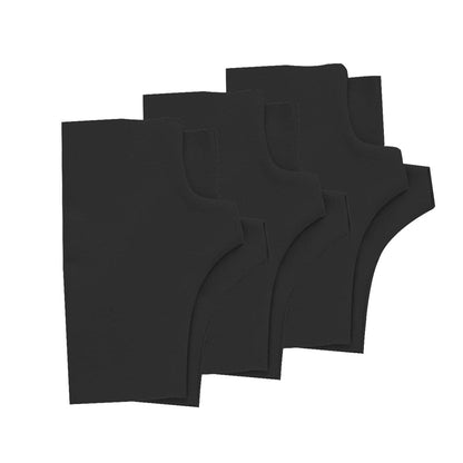 3 Pairs of Stretchy Fingerless Gloves Arm Warm Sleeves Black