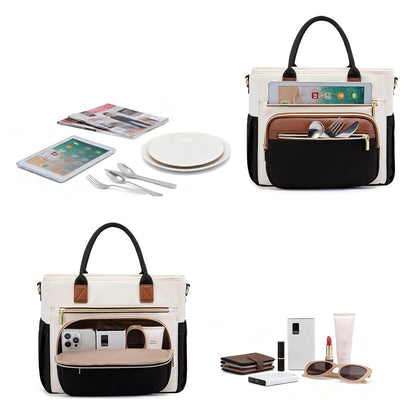 Insulated Lunch Bag Double Layer Leakproof Cooler Tote for Work