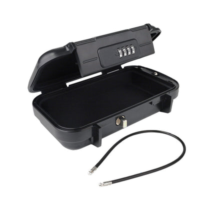 Portable Safe Box Combination Code Security Case LockBox with Removable Chain Black