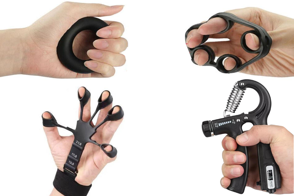 6Pcs Grip Strength Trainer Kit Hand Gripper Strengthener Forearm Strengthener