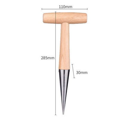 2Pcs Dibber Gardening Tool Seed Planter Tool for Sowing Seed for Transplanting Plants