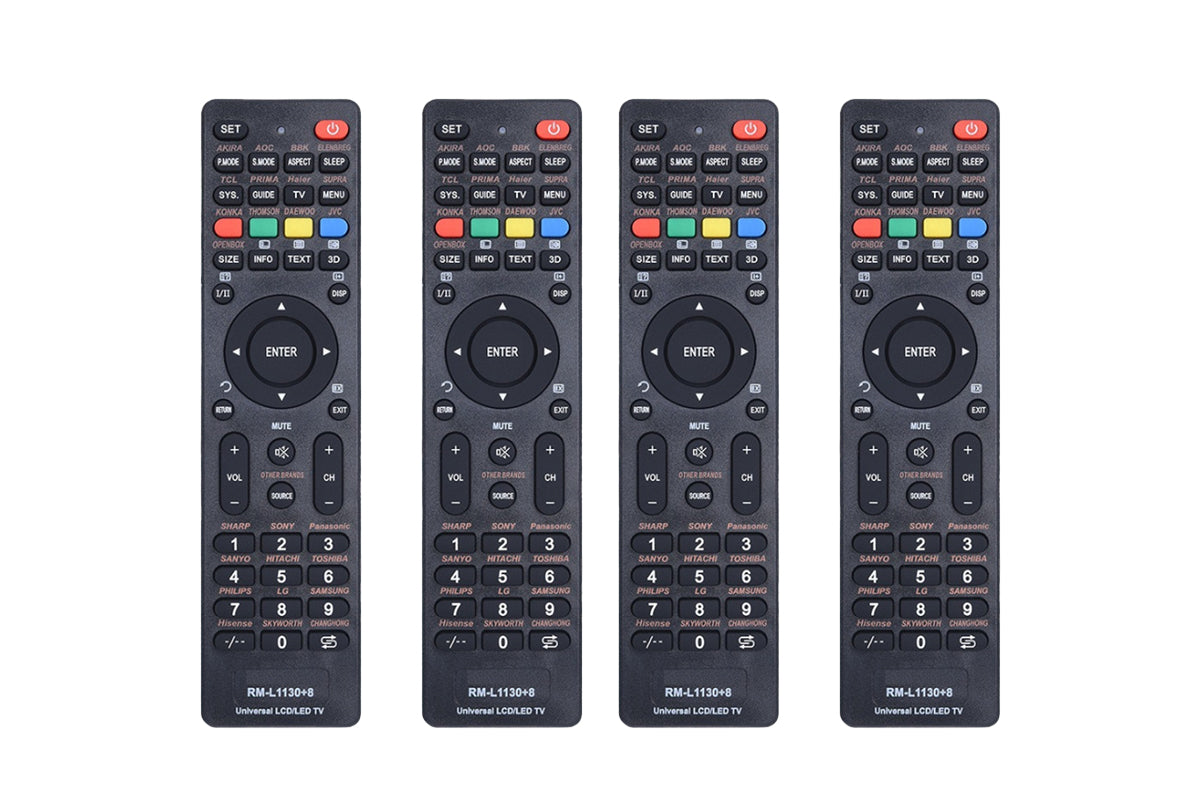 4Pcs Universal Smart TV Remote Control Multi Brand Compatible