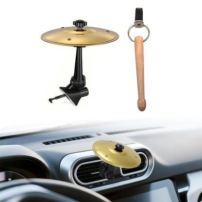Car Air Vent Mini Drum Cymbal Set with Drum Stick Musical Gadget