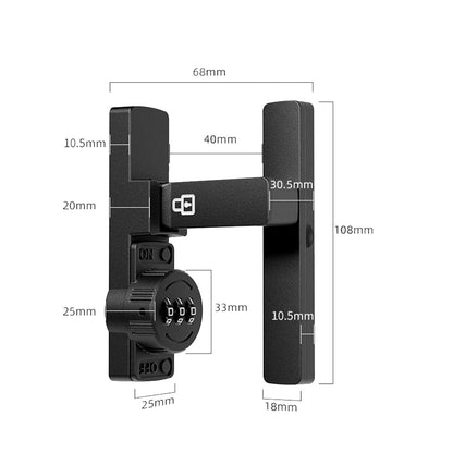 Password Door Lock Chirld-proof Latch Glow in the Dark Home Security Lock for Cabinet Bathroom