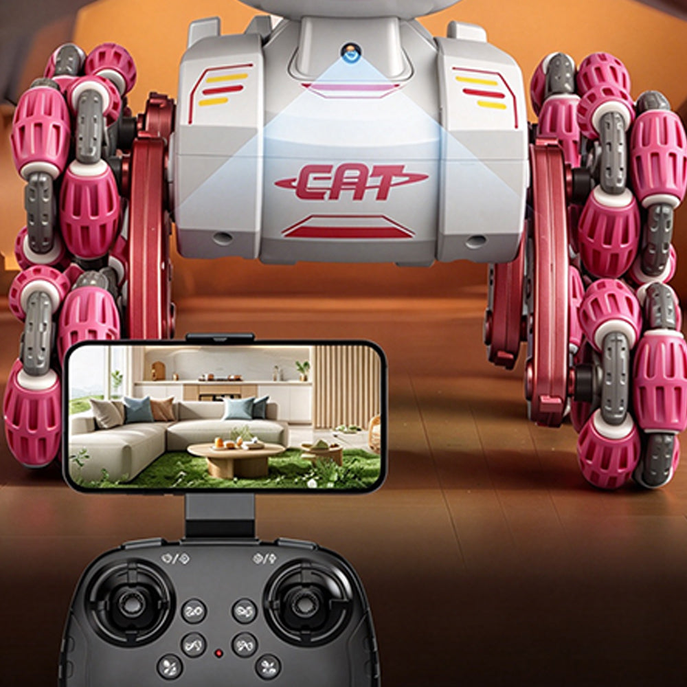 Smart Robot Cat 8 Wheel Gesture Sensing Smart Toy Cat - Pink