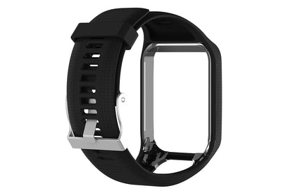 Replacement Silicone Sport Watch Strap for TomTom Smart Watches Adjustable-Black
