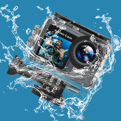 1080P Underwater Camera with Dual Screen Water-Resistant Sports Camcorder Video Camera with 32G TF Card