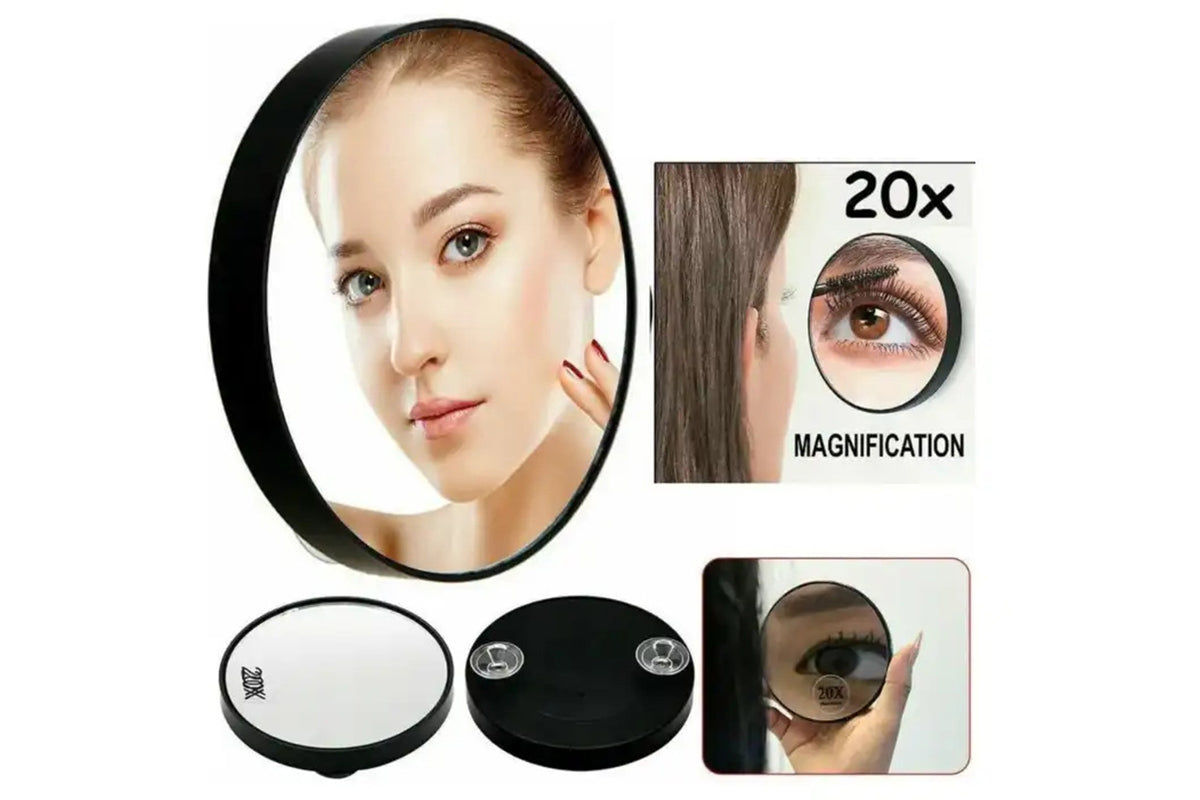 3Pcs Magnifying Mirror Set 10X 20X 30X Suction Cup Makeup Mirror for Travel