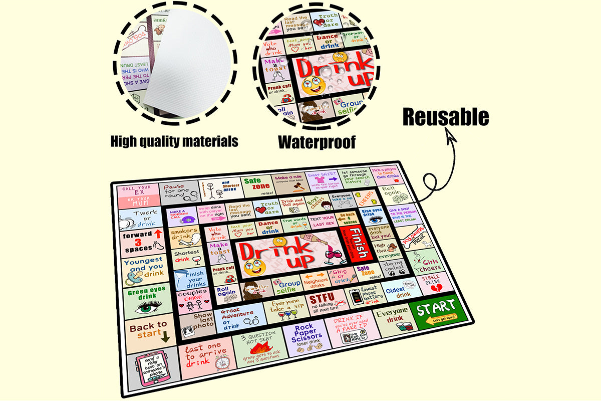 Drinking Board Games for Adults Interactive Game Night Birthday Party 2-8 Players