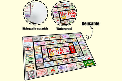 Drinking Board Games for Adults Interactive Game Night Birthday Party 2-8 Players