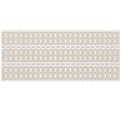 Non-Slip Shower Mat Suction Mounted Bathtub Mat with Drain Holes Beige