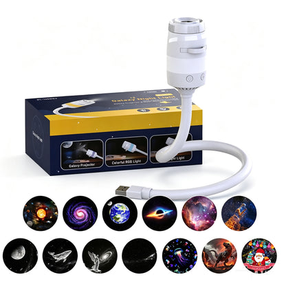 12Pcs USB Galaxy Projector Night Light with Touch Dimming