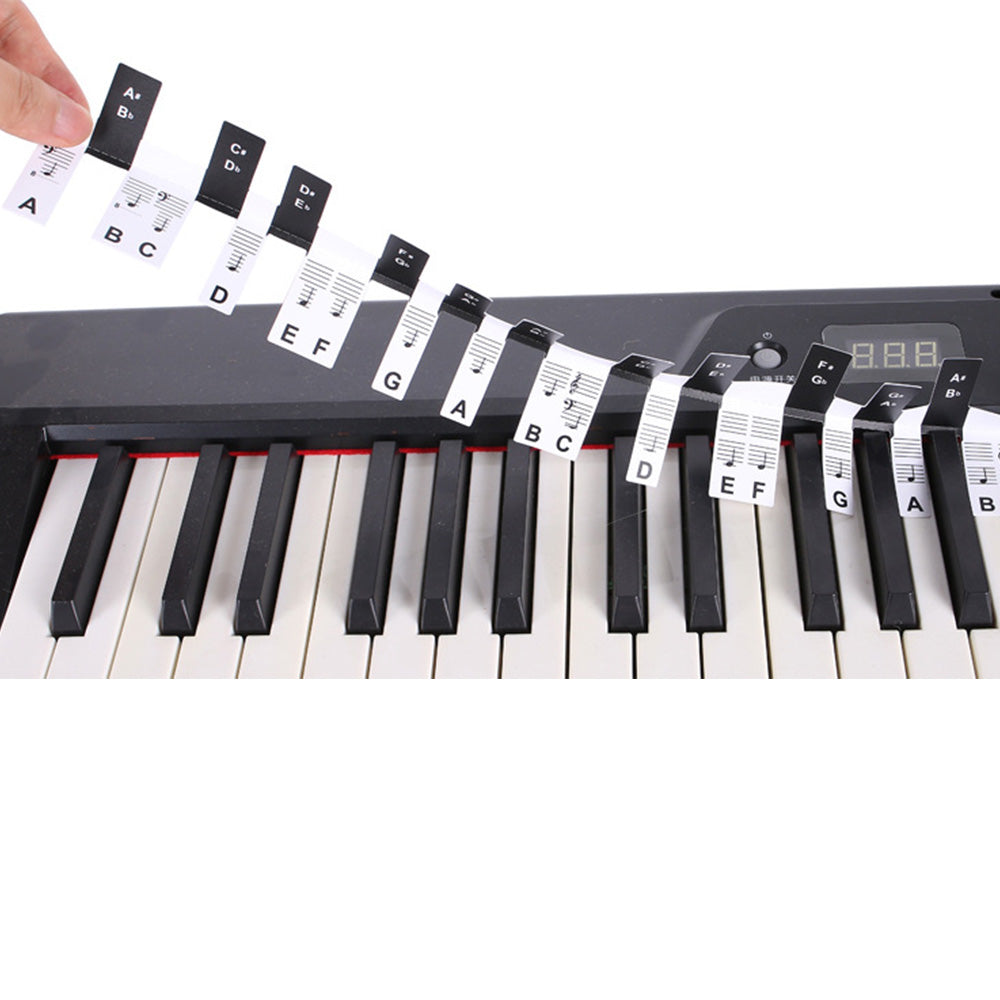 2 Piece Reusable 88 Key Piano Note Guide Strip