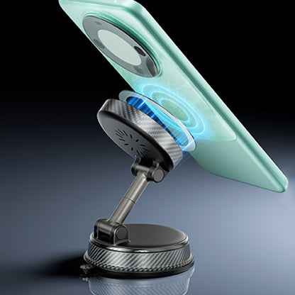 15W Magnetic Car Charger Vacuum Suction Foldable Phone Mount for Dashboard
