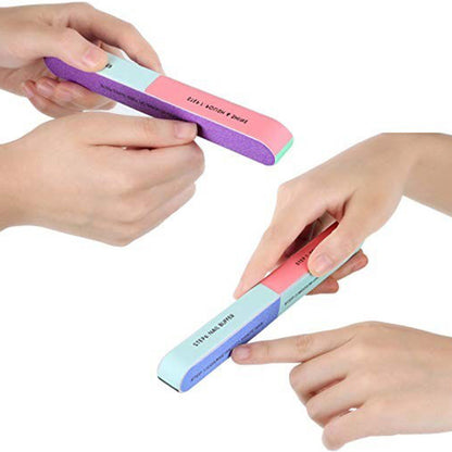 5 Pack 7 Way Nail Buffer for Polishing Nail Buffing Tool