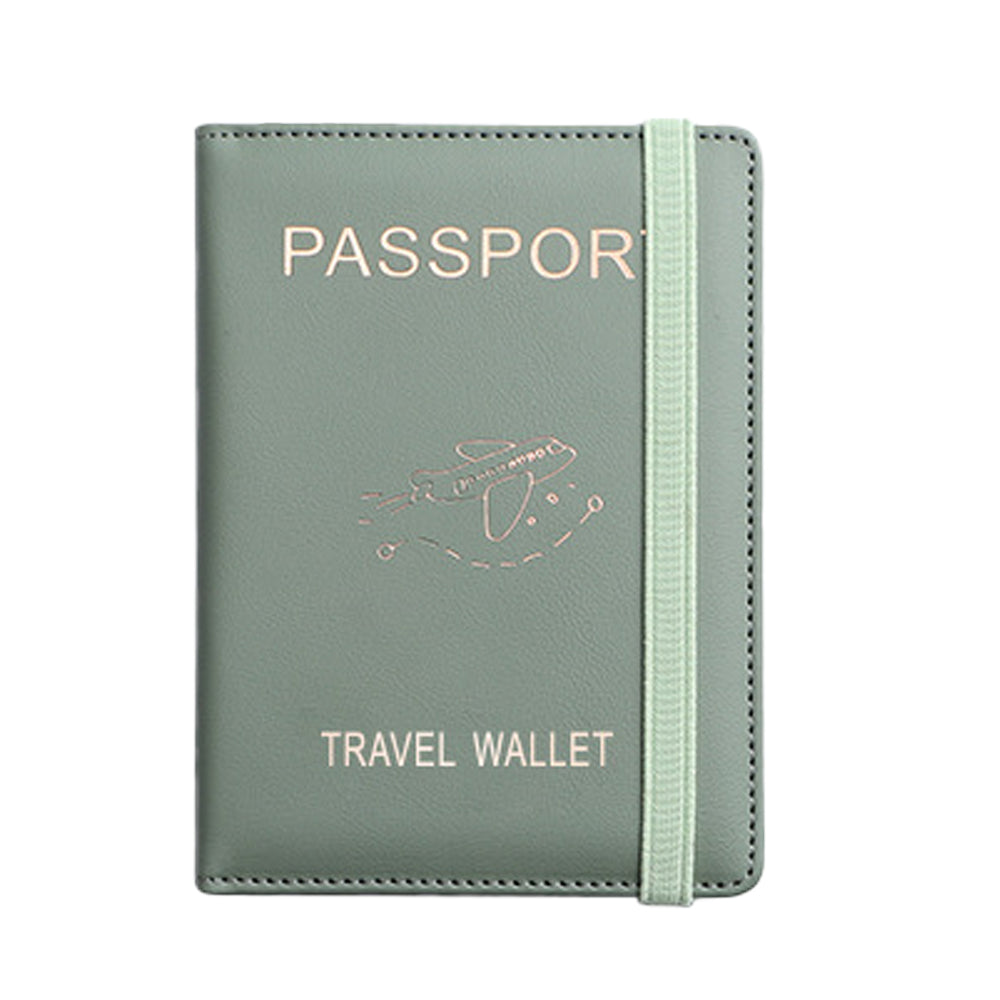 RFID Blocking Passport Holder Travel Passport Wallet Card Holder Green