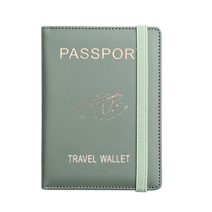 RFID Blocking Passport Holder Travel Passport Wallet Card Holder Green