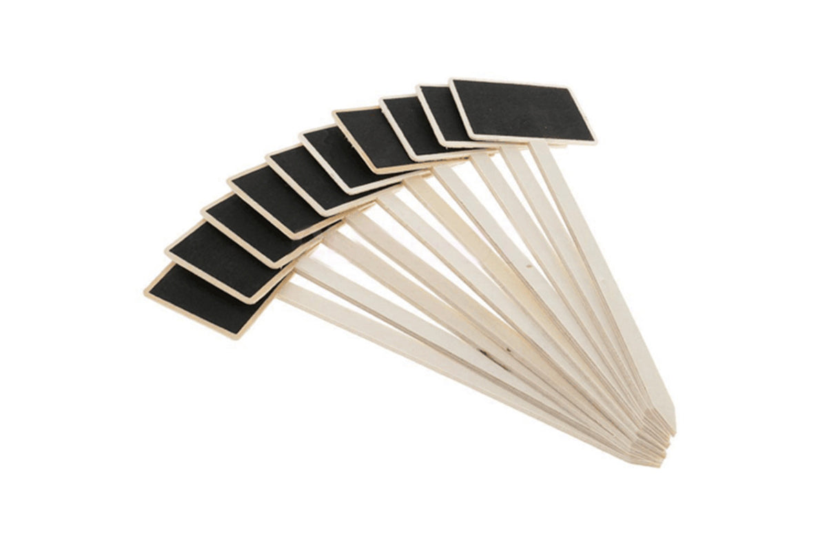 10Pcs Wood Chalkboards Signs Gardening Plant Tags
