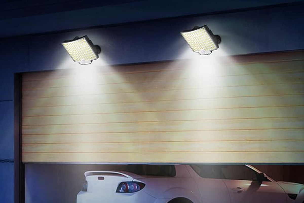 106 LED Solar Motion Sensor Light Outdoor Wall Security Garden Flood Lamp