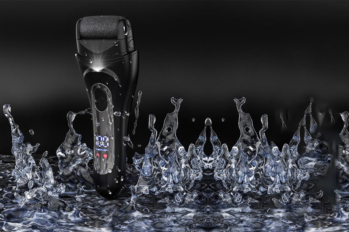 Electric Foot Callus Remover with LED Light Pedicure Tools for Dead Hard Cracked -Black