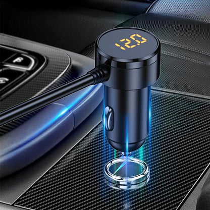 7 in 1 Cigarette Lighter Splitter QC3.0 PD 30W Charging 3 Socket Car Charger Adapter