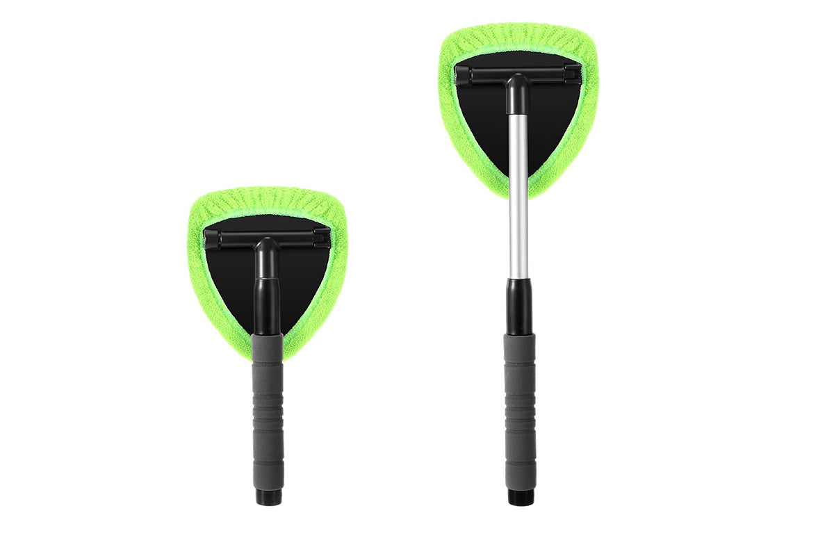 Car Window Cleaner with 4 Washable Microfiber Pads - Green