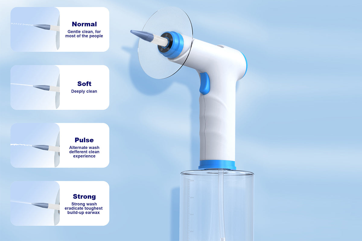 Electric Ear Wax Removal Kit Ear Cleaner with 4 Pressure Modes for Adult Ear Care