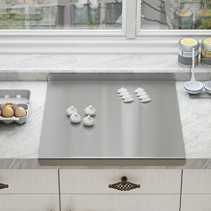 Stainless Steel Cutting Board with Raised Edge