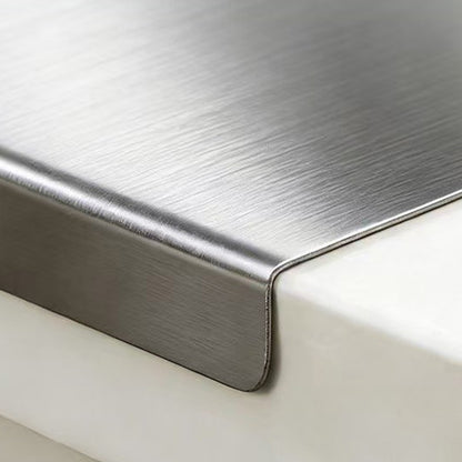 Stainless Steel Cutting Board L Shape Non Slip Metal Chopping Board for Kitchen