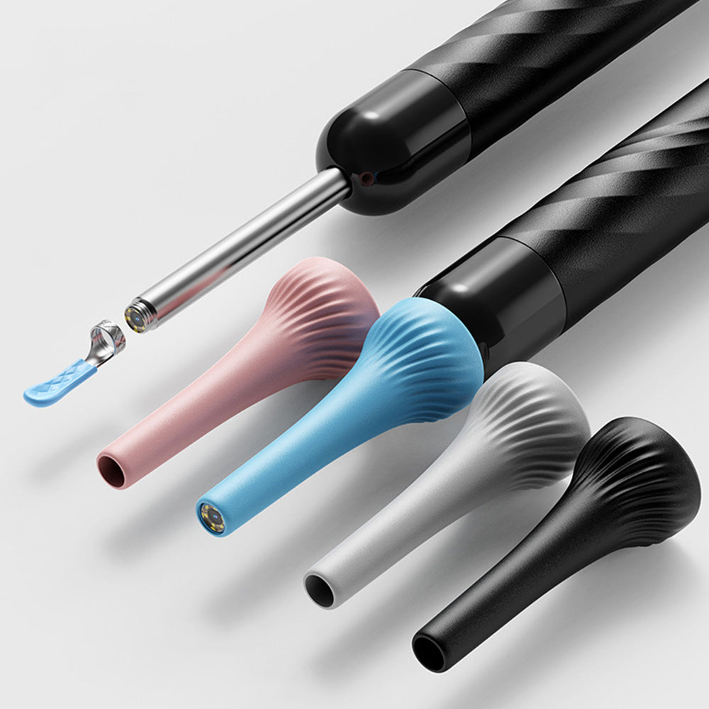 HD Ear Wax Removal Camera Tool for iOS & Android Wireless Visual Ear Cleaner-Black