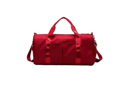Sports Duffel Bag for Gym with Wet Pocket Shoe Compartment-Red