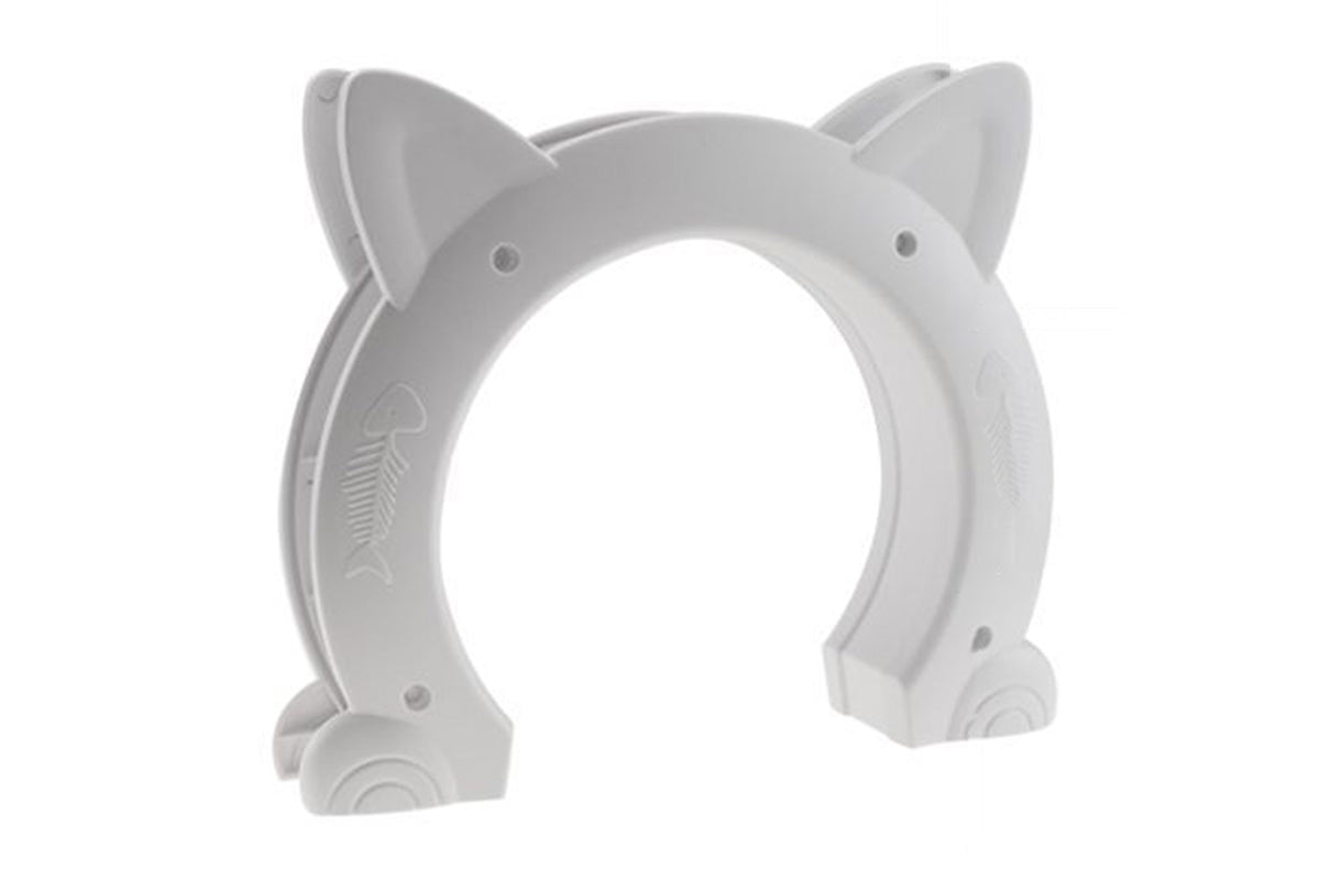 2Pcs White Cat Ear Pet Door Frame for Interior Door