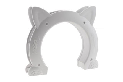 2Pcs White Cat Ear Pet Door Frame for Interior Door